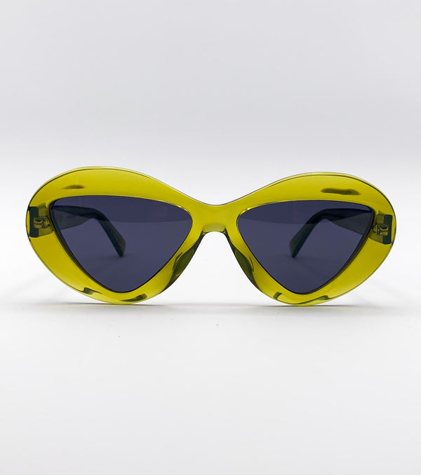 Occhiali da sole Moschino crystal green MOS076/S - vista frontale