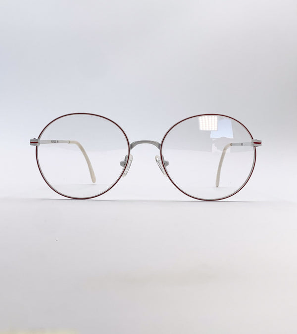 Occhiali da vista vintage Nouvelle bianchi - vista frontale