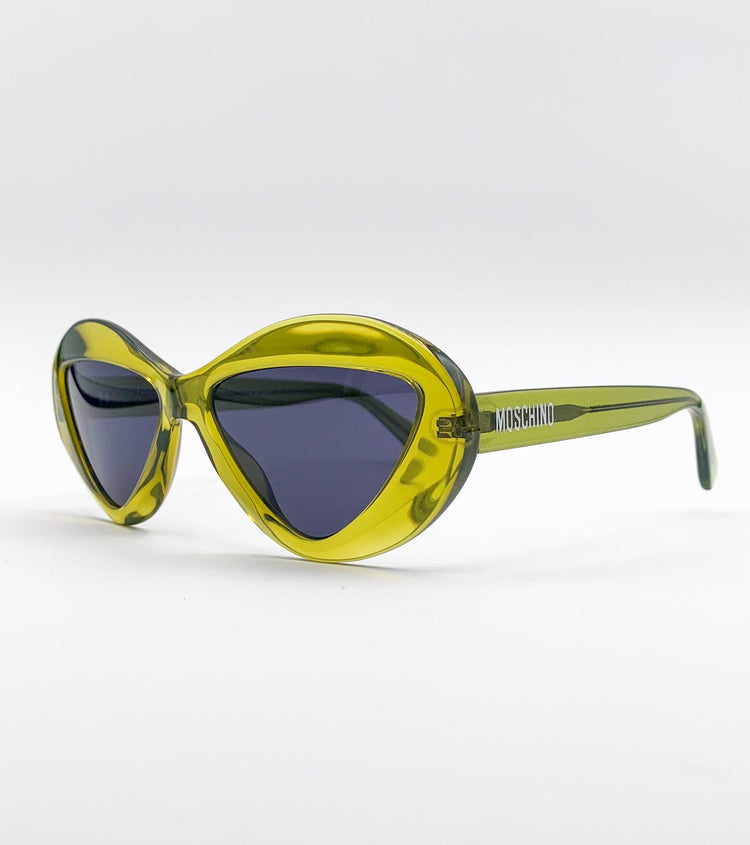 Moschino Occhiali da sole Moschino crystal green MOS076/S - vista laterale