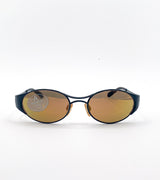 Occhiali da sole Rodenstock R1771 ovali in titanio con lenti specchiate - vista frontale