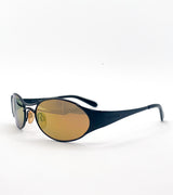Occhiali da sole Rodenstock R1771 ovali in titanio con lenti specchiate - vista laterale