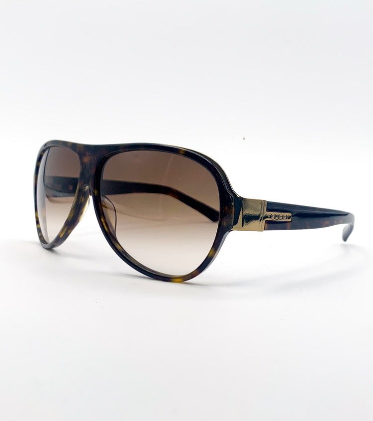 Gucci Occhiali da sole vintage Gucci GG1580/S uomo avana - vista laterale