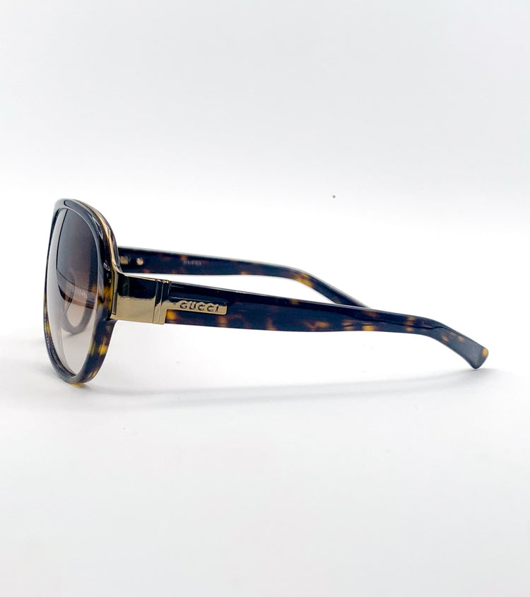 Gucci Occhiali da sole vintage Gucci GG1580/S uomo avana - dettaglio