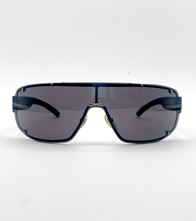 Mascherina da sole Gucci GG1582/S nera - vista frontale