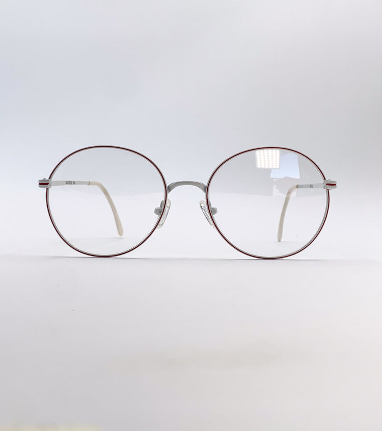 Occhiali da vista vintage Nouvelle bianchi - vista frontale